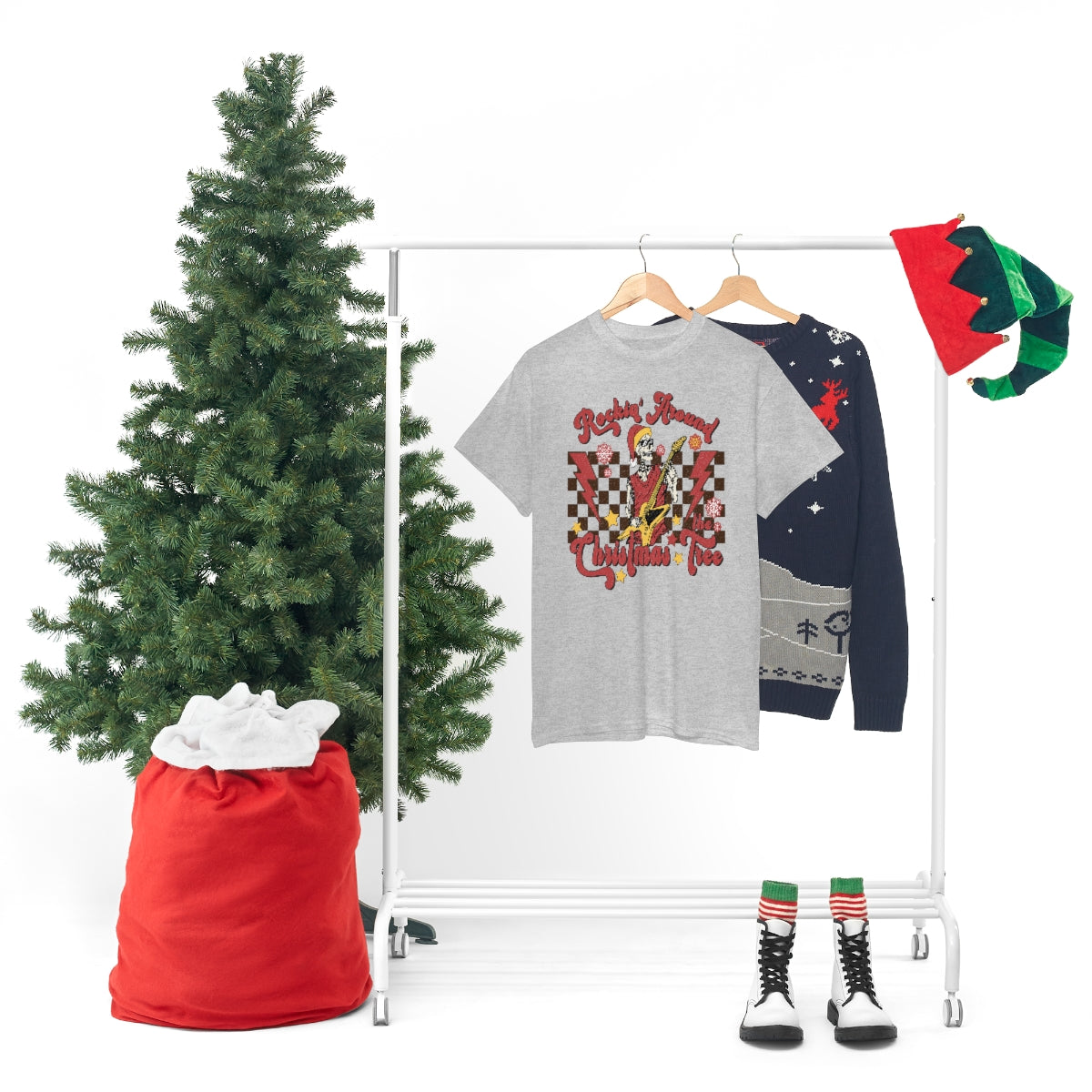 90's Christmas Unisex Heavy Cotton Tee