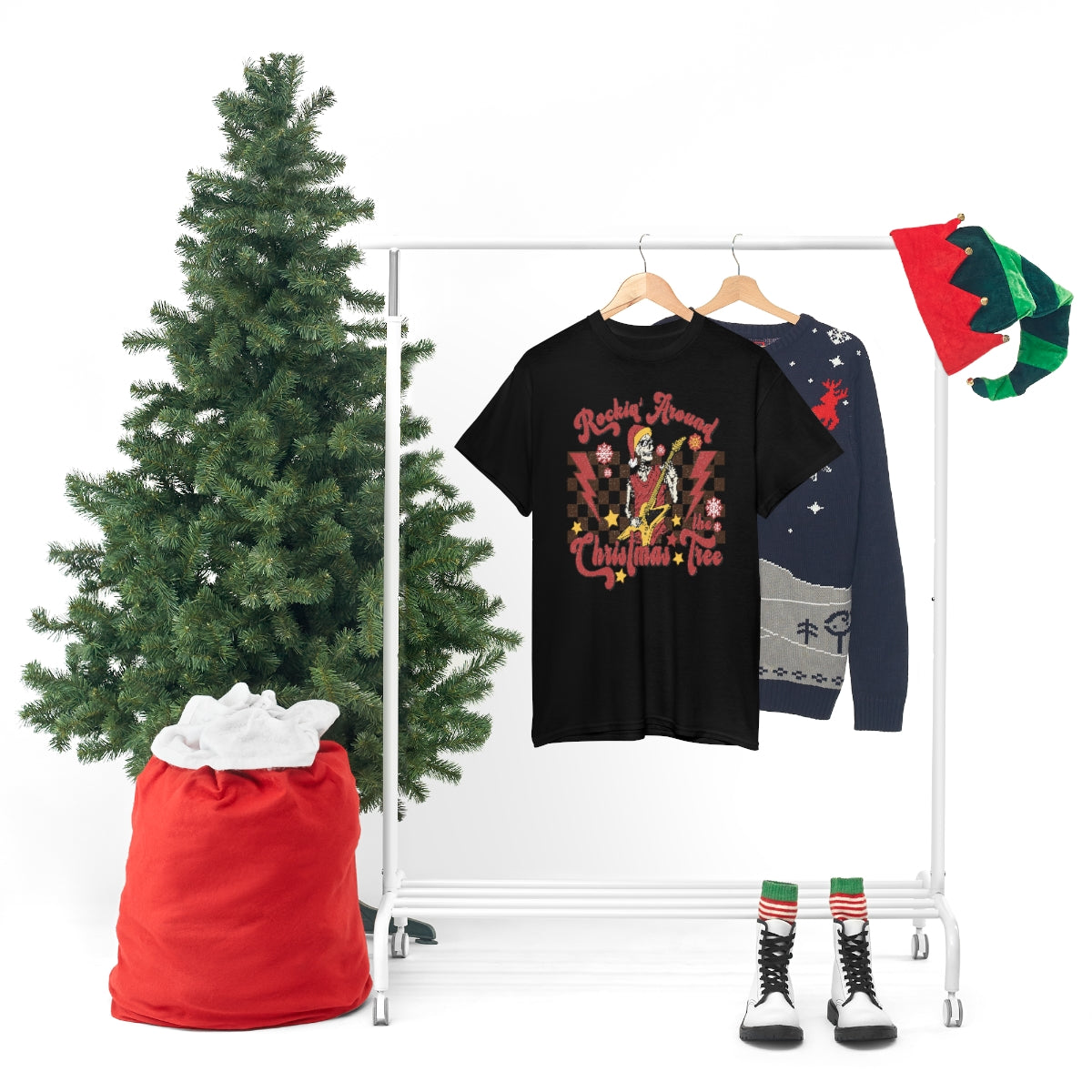 90's Christmas Unisex Heavy Cotton Tee