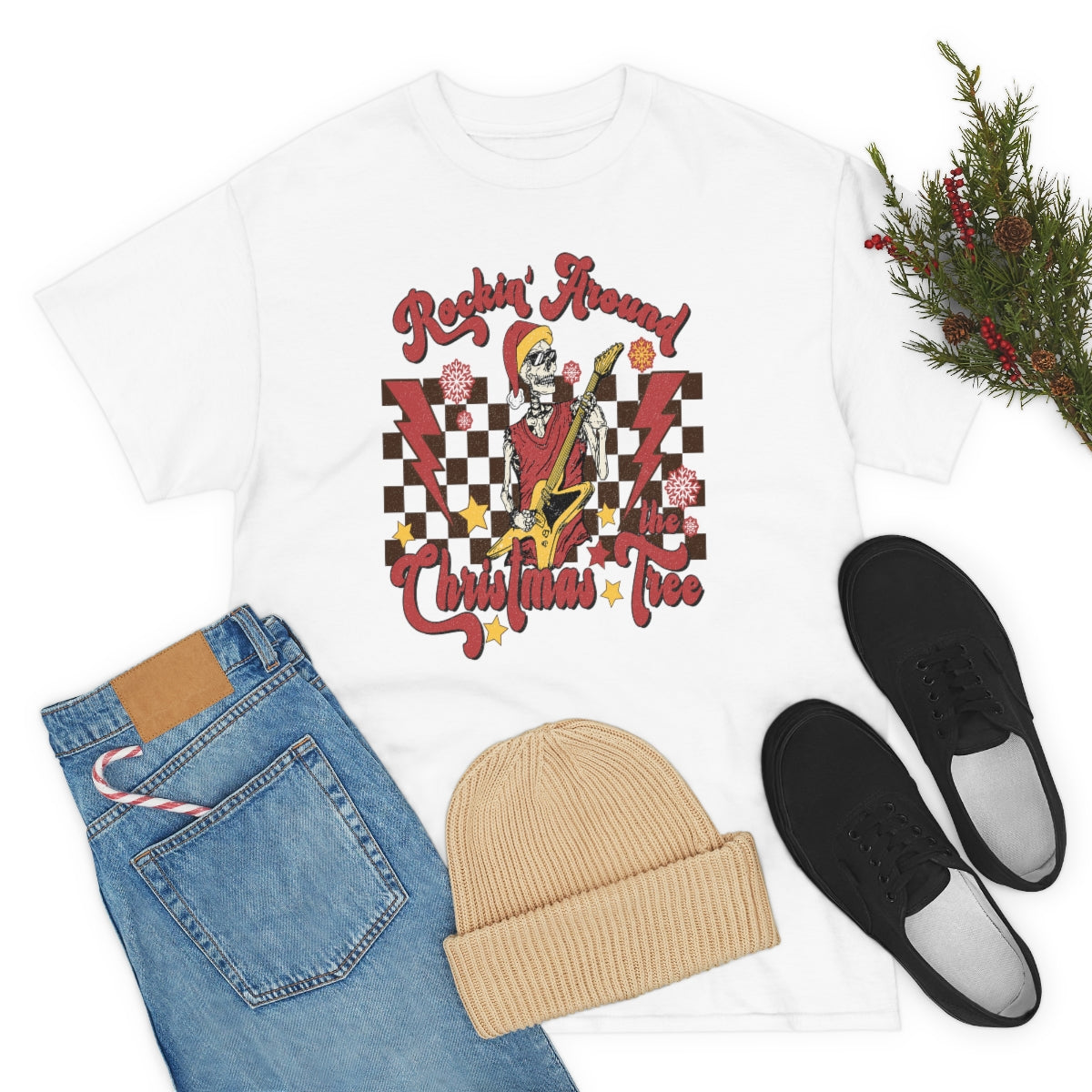 90's Christmas Unisex Heavy Cotton Tee