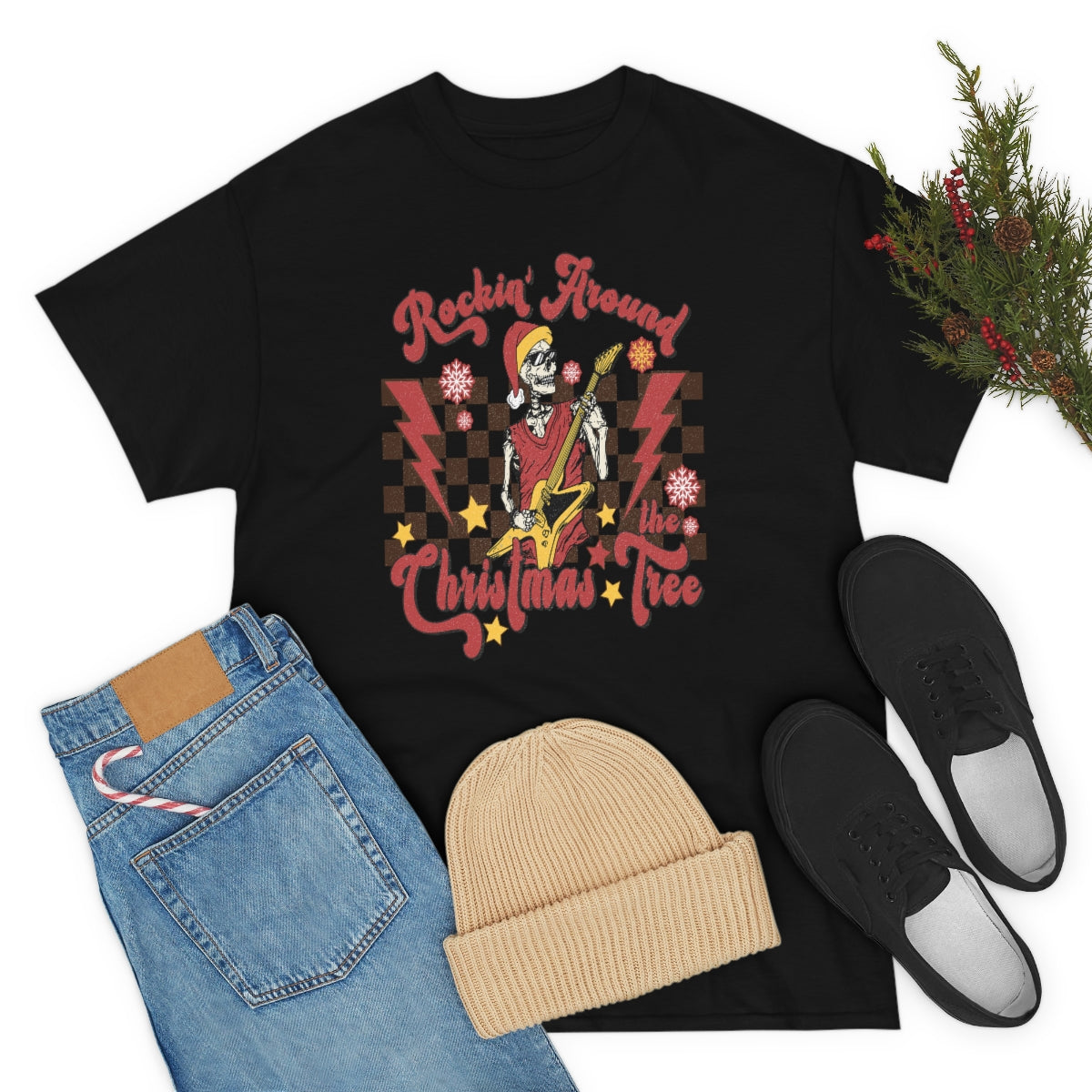 90's Christmas Unisex Heavy Cotton Tee